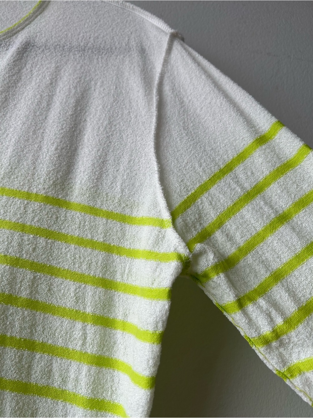 Phil Petter Austria Men’s Premium White & Neon Yellow Striped Long Sleeve Top - Picture 10 of 11
